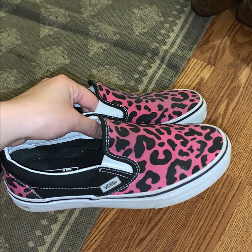 Pink Leopard Print Vans